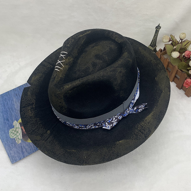 Retro Dent Wide Brim Fedora