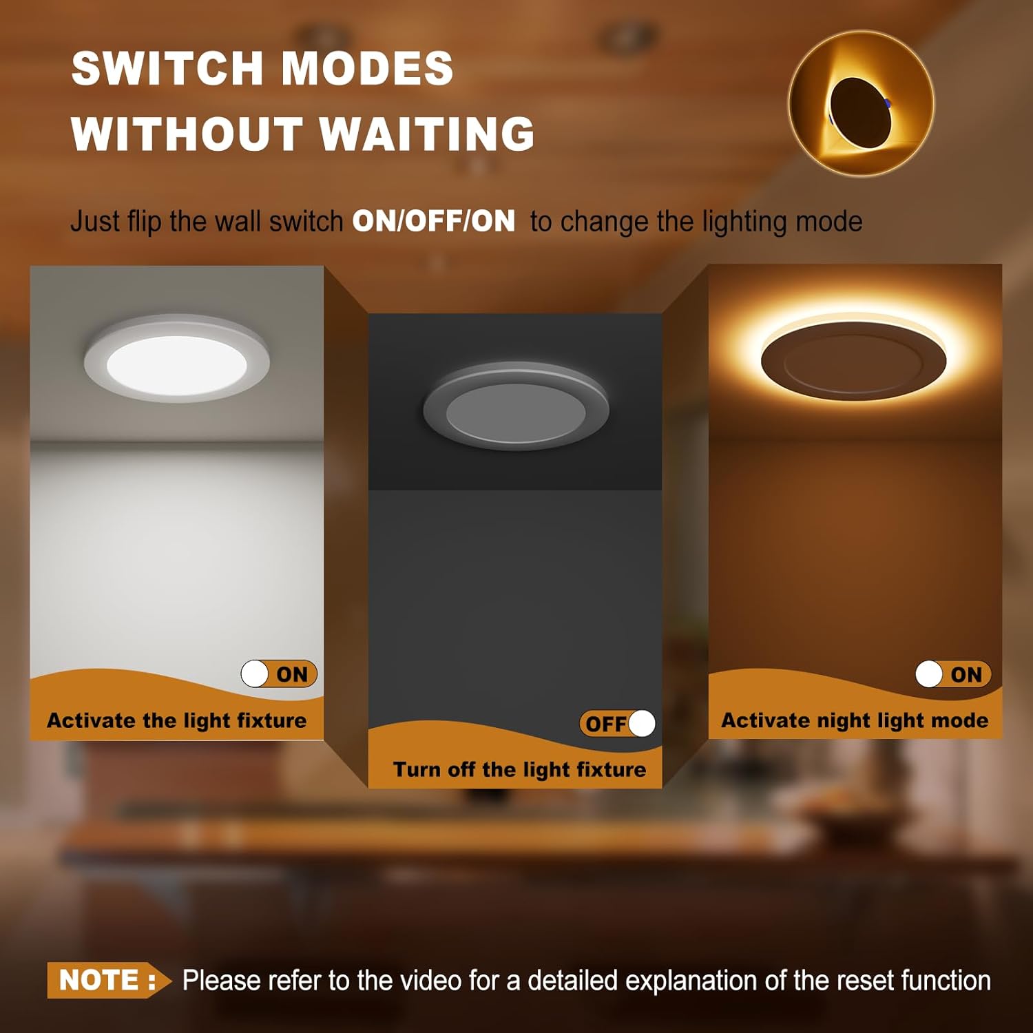 VOLISUN 12 Pack 6 Inch 5CCT Recessed Light with Night Light,Canless LED Recessed Lighting 6 inch,2700K-5000K Selectable,12W=130W,1080LM Dimmable Recessed Ceiling Wafer Light,ETL Certificated