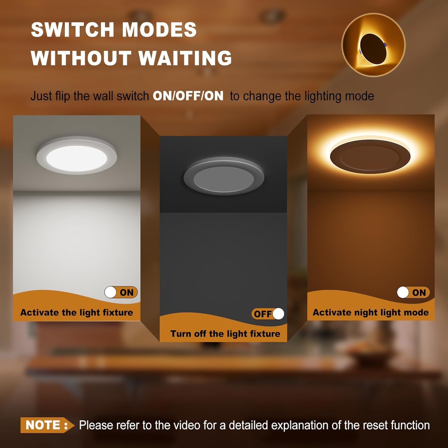 VOLISUN 12 Pack 6 Inch 5CCT Recessed Light with Night Light,Canless LED Recessed Lighting 6 inch,2700K-5000K Selectable,12W=130W,1080LM Dimmable Recessed Ceiling Wafer Light,ETL Certificated