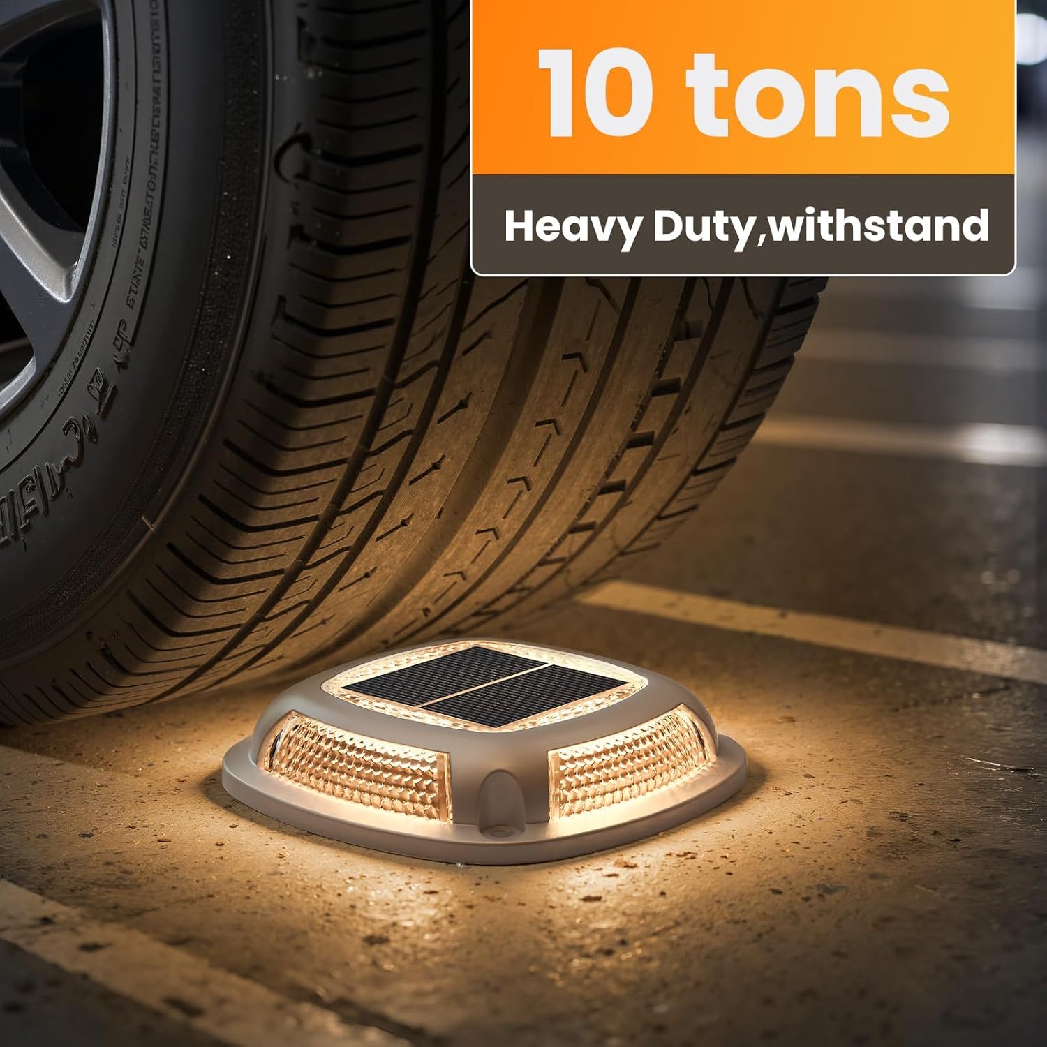 VOLISUN Solar Driveway Lights Waterproof Dock & Deck Marker Lights,2-in-1 Blue & White LED,IP67 Wireless Outdoor Solar Light for Driveways,Sidewalks,Pathways,and Yards