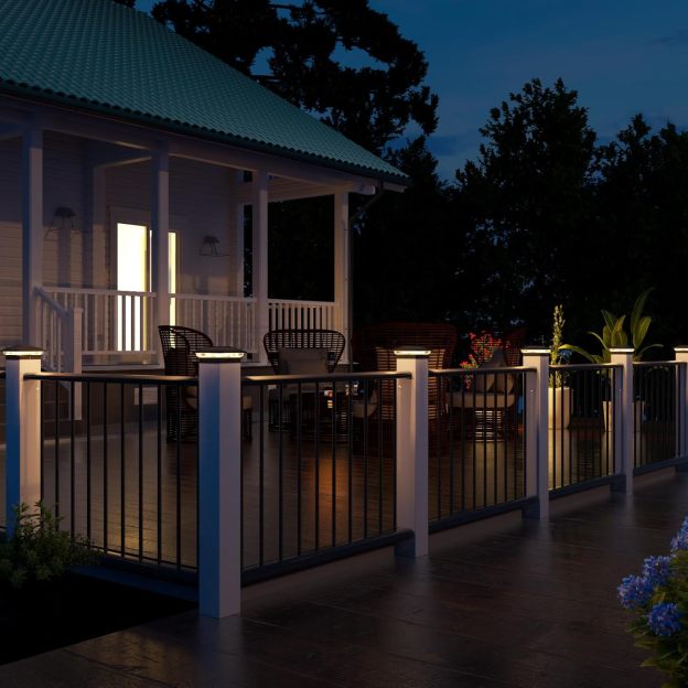 VOLISUN Solar Post Cap Light Outdoor Waterproof ,Solar Fence - Post Lights for 4x4 5x5 6x6 Wooden/Vinyl Post, Deck Cap Light Solar Powered with Warm White for Garden/Patio/Porch