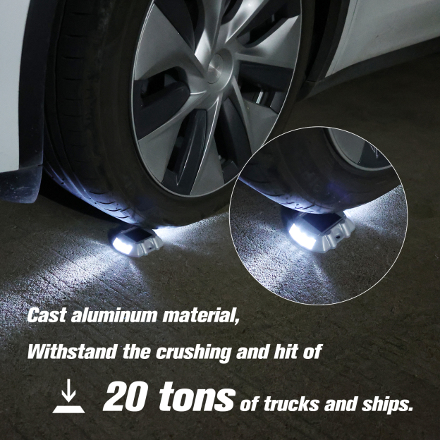 VOLISUN Solar Deck Lights, 16-Pack Led IP67 Waterproof Outdoor Warning Step Lights for Driveway, Sidewalk, Garden Pathway, Yard (White)