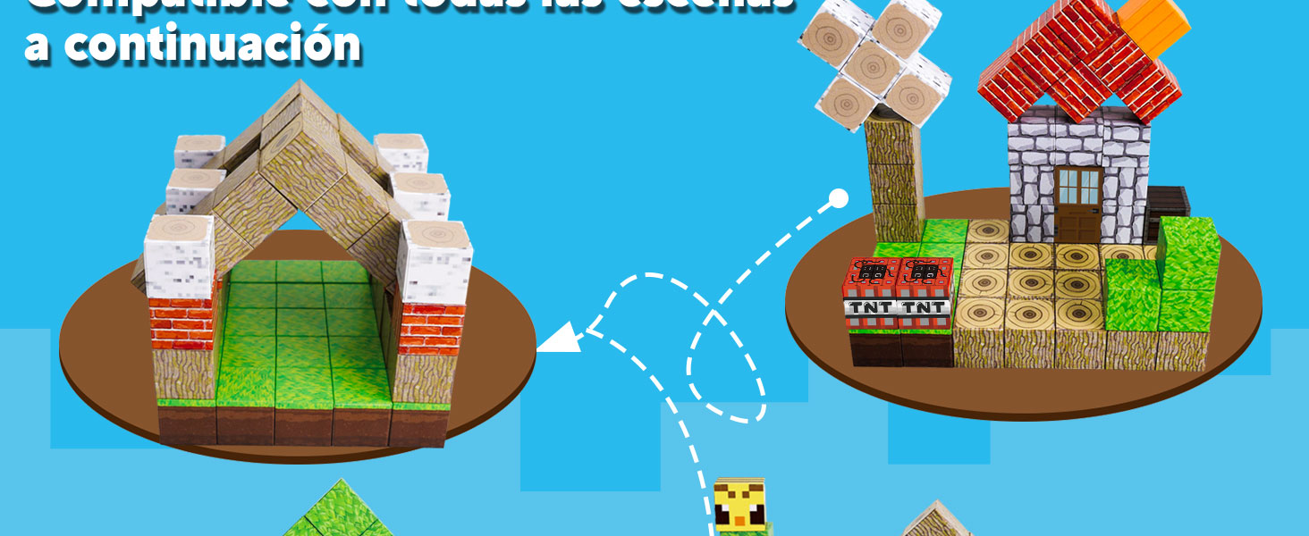 Bloques magnéticos, 100 Unidades, Bloques de construcción magnéticos