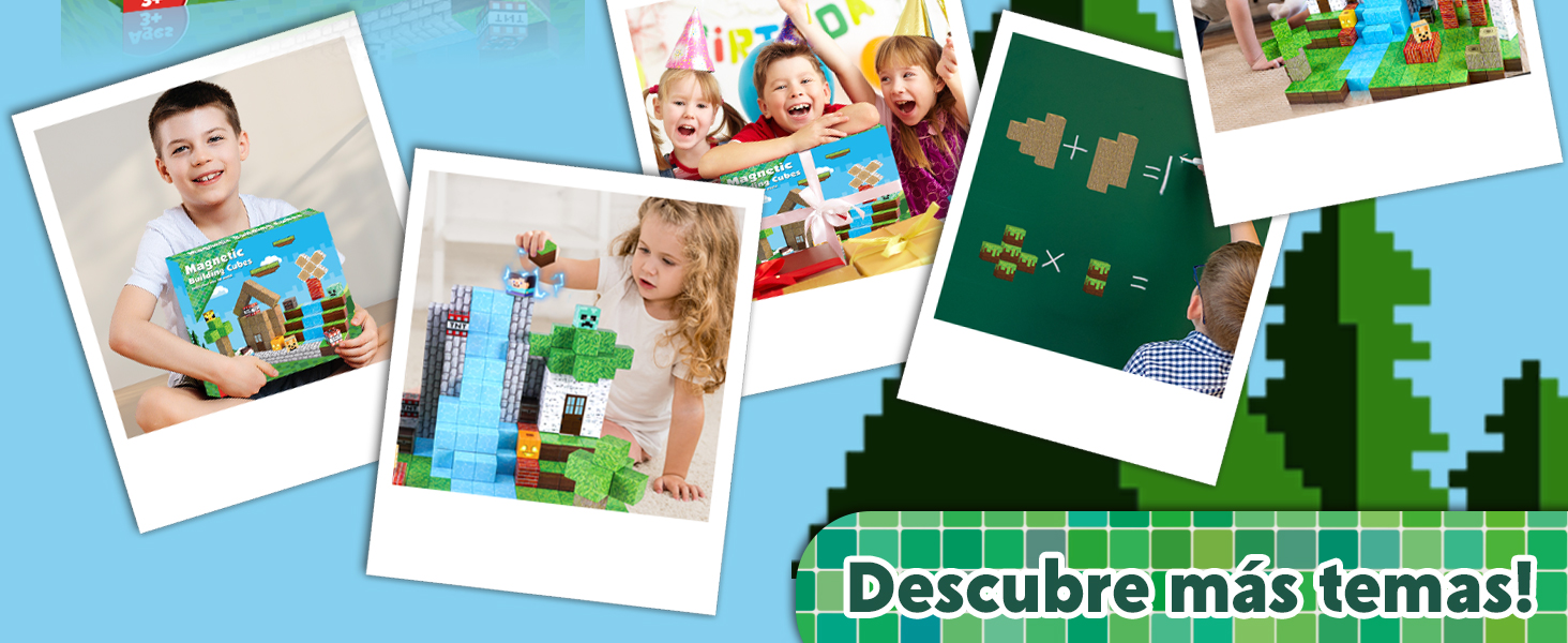 Bloques magnéticos, 100 Unidades, Bloques de construcción magnéticos