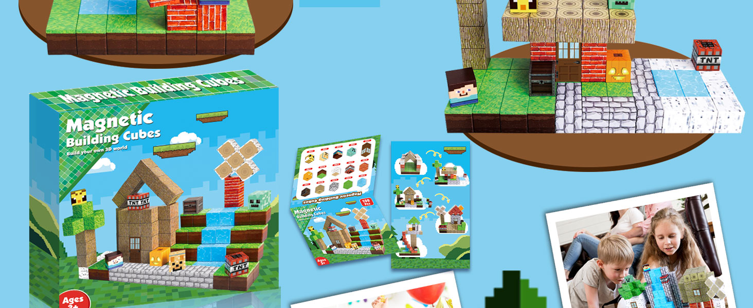 Bloques magnéticos, 100 Unidades, Bloques de construcción magnéticos
