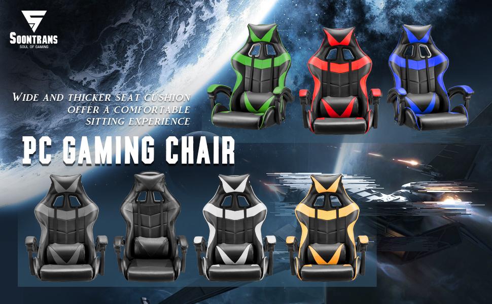 Silla de oficina para videojuegos con respaldo alto, silla ergonómica para videojuegos, silla de videojuegos