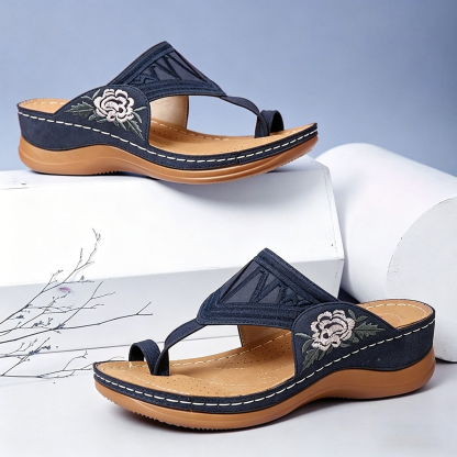 🔥 Sandale de vară cu broderie retro | Suport ergonomic pentru arcul plantar — Mers ore întregi fără oboseala picioarelor | Antiderapante și respirabile ✅