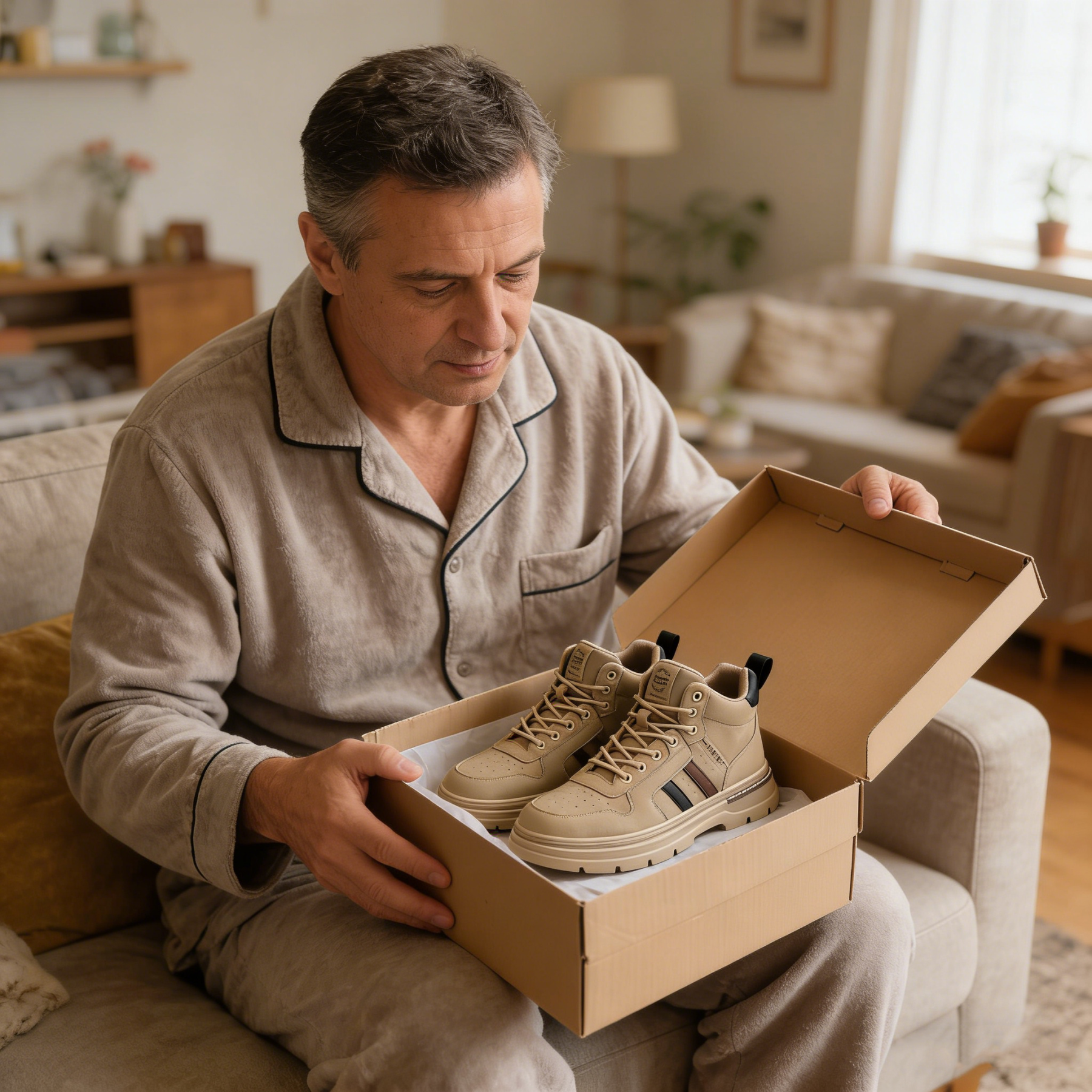 【🎁Ofertă limitată】Pantofi ortopedici ergonomici pentru bărbați, cusuți manual, confortabili la mers, ameliorează durerea✅