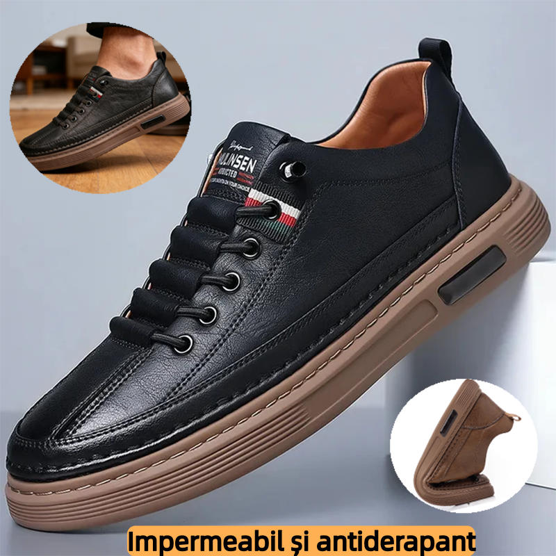 🔥Pantofi ortopedici din piele de vițel australiană, cusuți manual👞Suport pentru bolta plantară - ameliorează durerea de picior✅Un produs indispensabil pentru bărbați✅