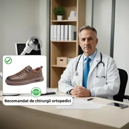 【🎉Ofertă limitată】 - Pantofi ortopedici din piele australiană autentică 👞 - Indispensabili pentru bărbați ✅ Suport pentru arcul plantar - Confortabili pentru mersul pe tot parcursul zilei ✅