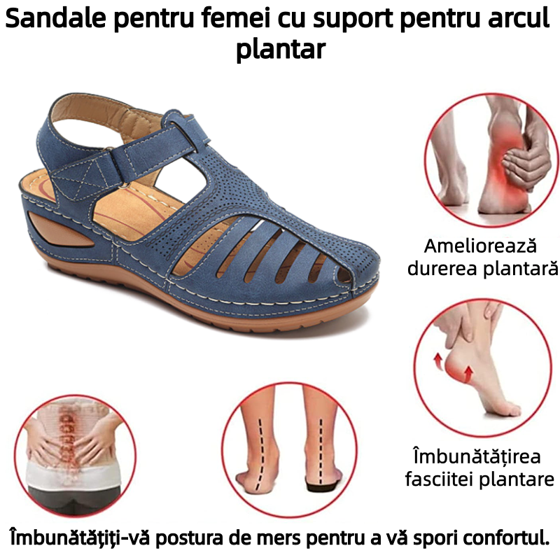🔥 Sandale ortopedice de vară pentru femei — Suport pentru arcul piciorului — Design ergonomic — Ușoare și confortabile, mers ușor toată ziua ✅