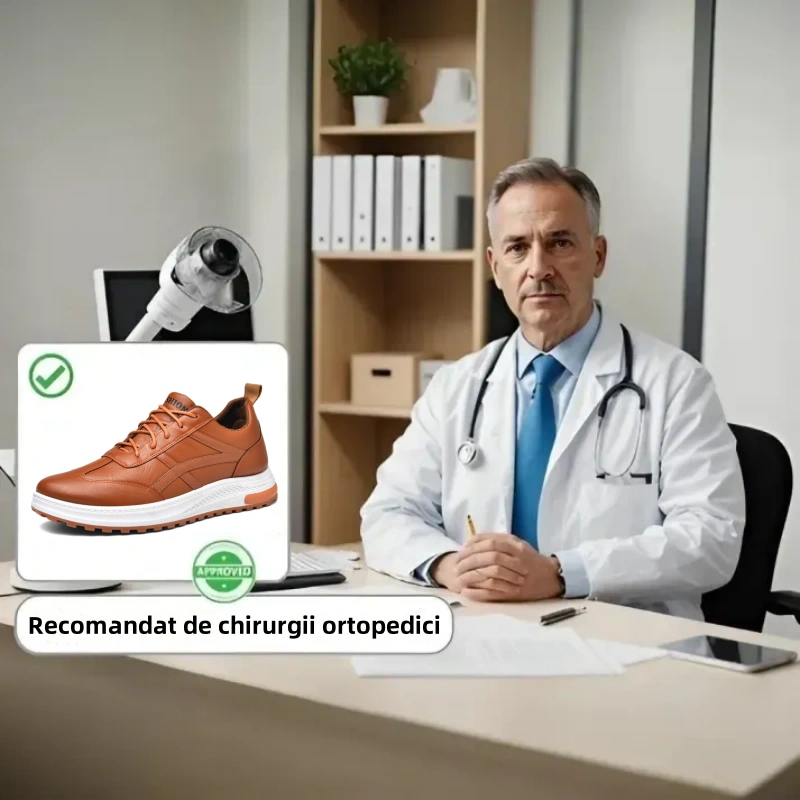 🔥Pantofi ortopedici italieni din piele de vițel: Suport pentru bolta plantară, confortabili și respirabili, ✅ameliorează durerea piciorului, ✅impermeabili și antiderapanți