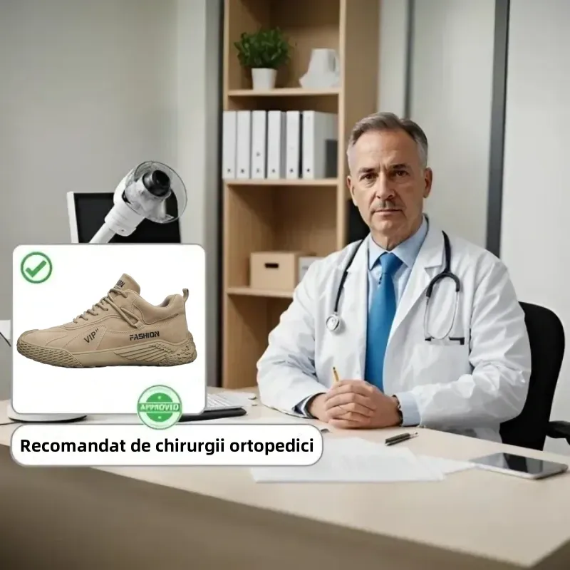 (🎉 50% reducere astăzi - ofertă pe timp limitat, nu o ratați) Pantofi ortopedici pentru bărbați ergonomici - suport pentru arc, cusute manual pentru o experiență confortabilă de mers 👞