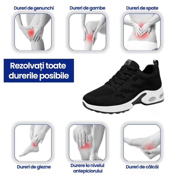 [🔥50% reducere astăzi - nu-l ratați] Pantofi ortopedici de damă cu design ergonomic 👞Talpă anti-alunecare respirabilă, cu pernă de aer ✅Suport arc: mers confortabil