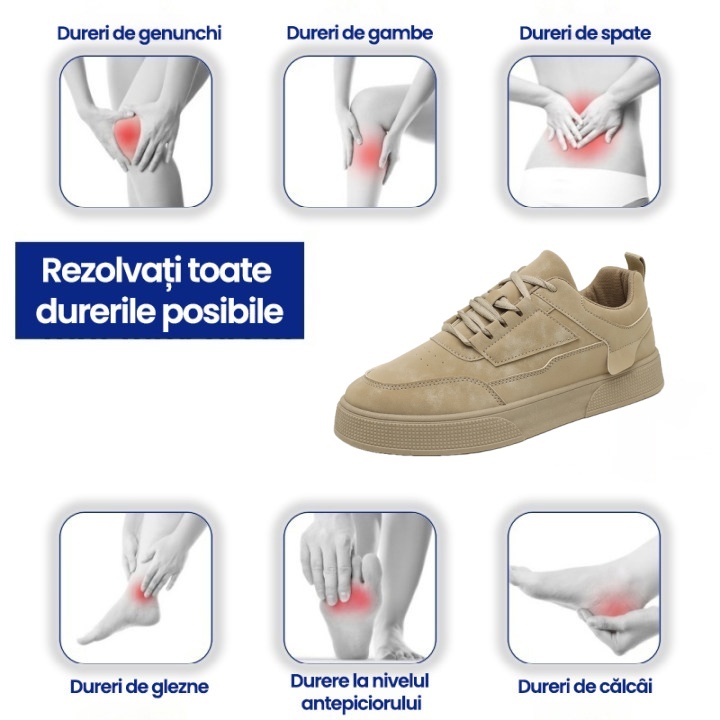 (🎉Azi 50% reducere, expiră în curând) Pantofi ortopedici cu design ergonomic 👞Talpă respirabilă, antiderapantă ✅Suport arc: mers confortabil și fără durere
