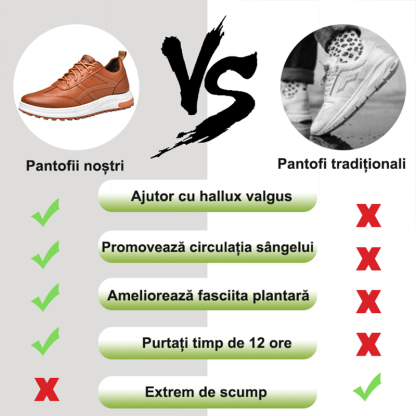 (🔥Reducere pentru timp limitat de 50% - Se termină în curând) Pantofi ortopedici bărbați din piele naturală 👞Suport arc, postură corectă de mers