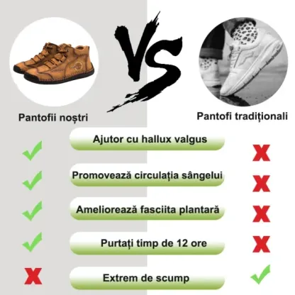 【⏰50% reducere astăzi - nu-l ratați】 Pantofi ortopedici cu design ergonomic - piele de înaltă calitate + cusături manual 👞