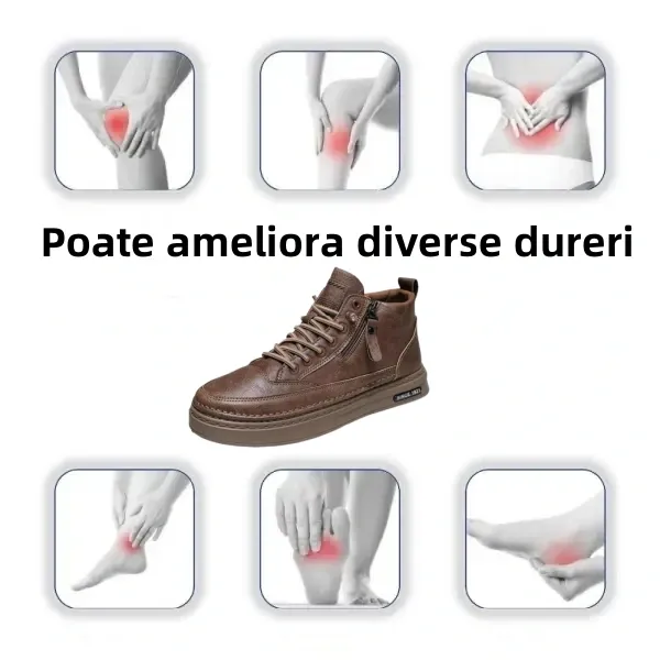 【🎉50% reducere azi, nu ratați】🐂 Pantofi ortopedici pentru bărbați din piele de vițel australiană autentică 👞Cusute manual, impermeabile și anti-alunecare ✅Suport arc - mers confortabil