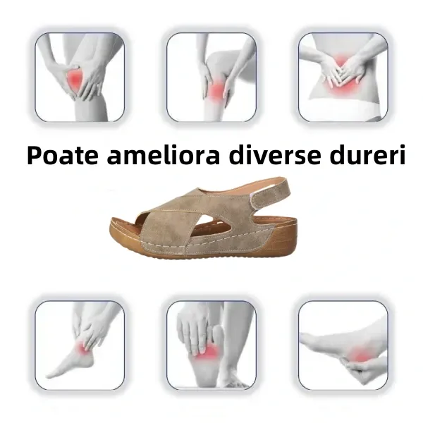 [🎁Jumătate de preț astăzi - nu ratați] Sandale ortopedice ergonomice - suport pentru arcul plantar, mers fără durere 👞 facilitează mersul