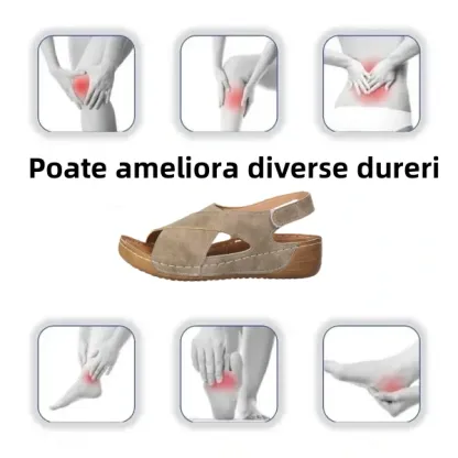[🎁Jumătate de preț astăzi - nu ratați] Sandale ortopedice ergonomice - suport pentru arcul plantar, mers fără durere 👞 facilitează mersul