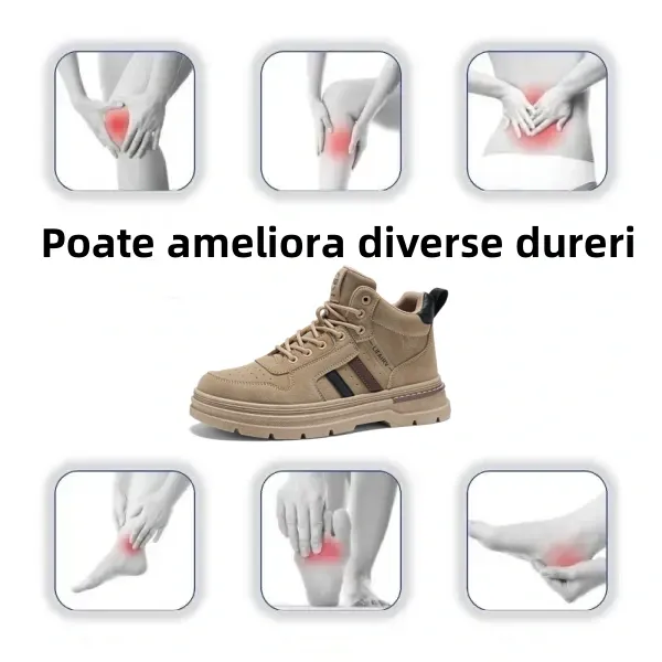 【🎁Ofertă limitată】Pantofi ortopedici ergonomici pentru bărbați, cusuți manual, confortabili la mers, ameliorează durerea✅
