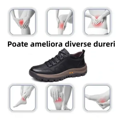 【🎁Ofertă limitată în timp - Se termină în curând】🐂 Pantofi ortopedici pentru bărbați, confecționați din piele de vițel australiană 👞Cusuți manual, impermeabili și antiderapanți ✅Suport pentru bolta plantară - mers confortabil✅