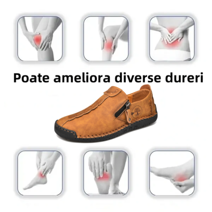 🔥Pantofi ortopedici bărbătești, confecționați din piele de vițel australiană👞cuși manual✅confortabili la mers, ameliorează durerea✅potriviți pentru diverse ținute