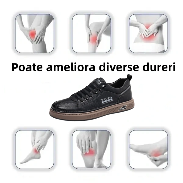 【🎉50% reducere azi, nu ratați】 🐂 Pantofi ortopedici pentru bărbați din piele de vițel australiană 👞Cusuți manual, impermeabili și anti-alunecare ✅Suport arc - mers confortabil