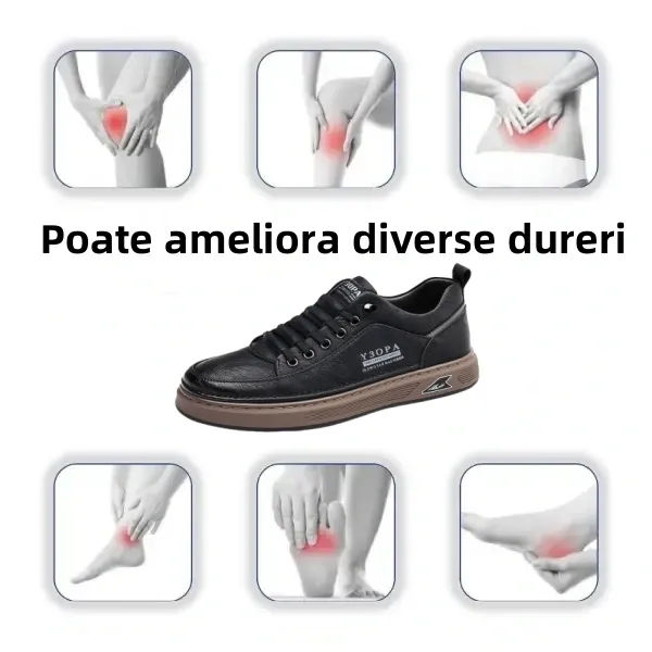 【🎉50% reducere azi, nu ratați】 🐂 Pantofi ortopedici pentru bărbați din piele de vițel australiană 👞Cusuți manual, impermeabili și anti-alunecare ✅Suport arc - mers confortabil