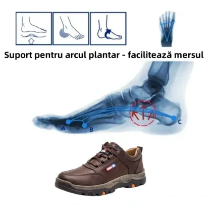 【⏰60% reducere astăzi - se încheie în curând】 Pantofi ortopedici cu design ergonomic - piele de înaltă calitate + cusături manual ✅ Un must-have pentru bărbați👞
