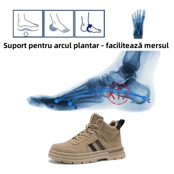 【🎁Ofertă limitată】Pantofi ortopedici ergonomici pentru bărbați, cusuți manual, confortabili la mers, ameliorează durerea✅