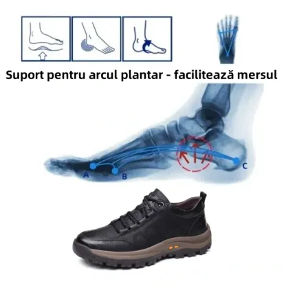 【🎁Ofertă limitată】🐂 Pantofi ortopedici pentru bărbați, confecționați din piele de vițel australiană👞 Cusuți manual, impermeabili și antiderapanți✅ Suport pentru arcul plantar - mers confortabil✅