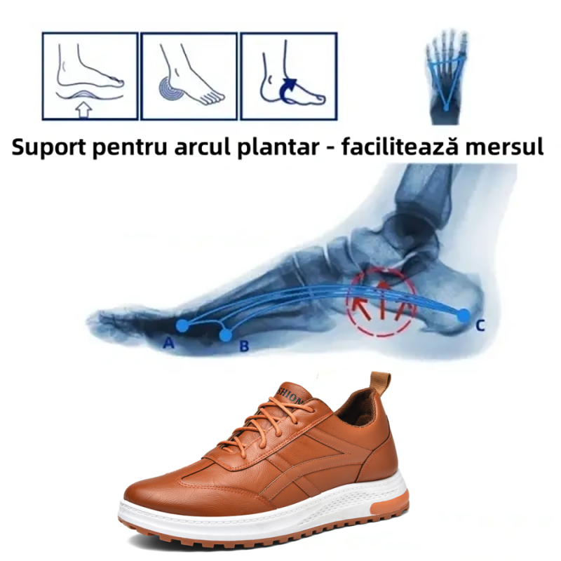 🔥Pantofi ortopedici italieni din piele de vițel: Suport pentru bolta plantară, confortabili și respirabili, ✅ameliorează durerea piciorului, ✅impermeabili și antiderapanți