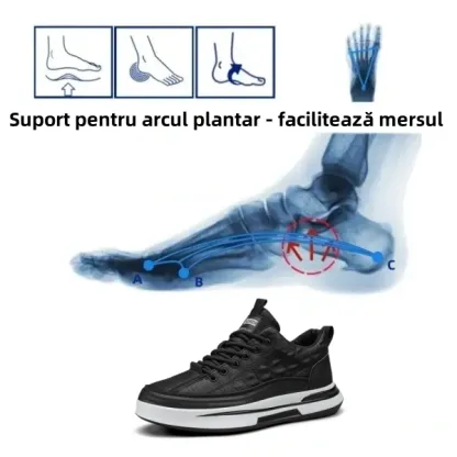 【🎁Ofertă limitată】Pantofi ortopedici pentru bărbați👞 Fabricați din piele de vițel🐂 Impermeabili și antiderapanți ✅Suport pentru arcul plantar - mers confortabil✅
