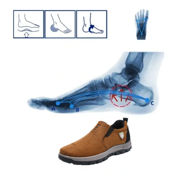 【⏰50% reducere astăzi - nu-l ratați】 Pantofi ortopedici cu design ergonomic - piele de înaltă calitate + cusături manual 👞