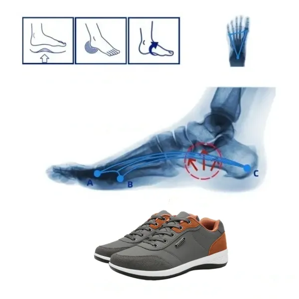 (🔥Reducere pe timp limitat - nu o ratați⏰) Pantofi casual pentru bărbați✅ Suport arc, postură corectă de mers - design ergonomic