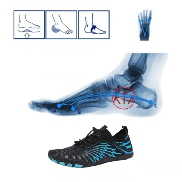 [🔥Reducere de 50% pe durată limitată - nu o ratați] Pantofi anti-alunecare desculți cu design ergonomic: confortabili pentru mers pe jos
