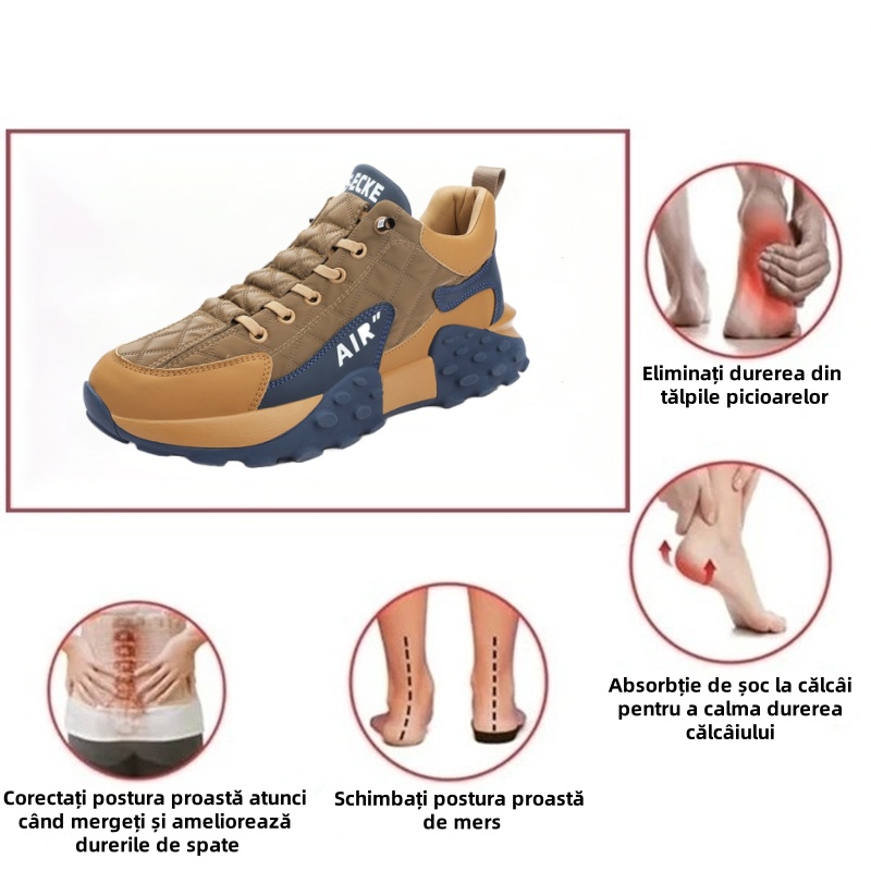 (⏰50% reducere pentru o perioadă limitată, doar astăzi) Pantofi ortopedici din piele naturală pentru bărbați de marcă americană 👞 Suport confortabil pentru arc ✅ Ameliorează durerea piciorului
