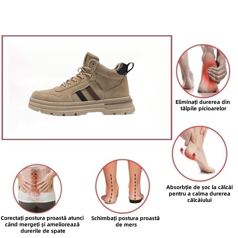 (🎉 50% reducere astăzi - ofertă pe timp limitat) Pantofi ortopedici ergonomici pentru bărbați, cusuți manual ✅ Plimbare confortabilă, ameliorarea durerii 👞