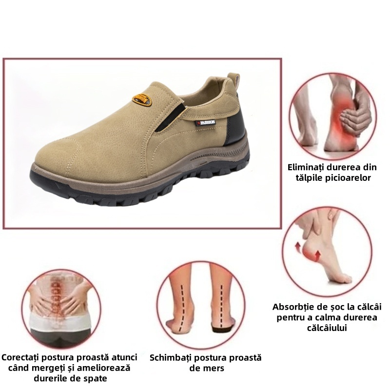 (🔥Timp limitat 70% reducere, doar azi🎁) ⏰Pantofi ortopedici din piele italiana de lux, moi si confortabili (Eficacitate: amelioreaza durerile de picioare)