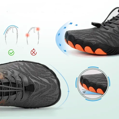 [🔥Reducere de 50% pe durată limitată - nu o ratați] Pantofi anti-alunecare desculți cu design ergonomic: confortabili pentru mers pe jos