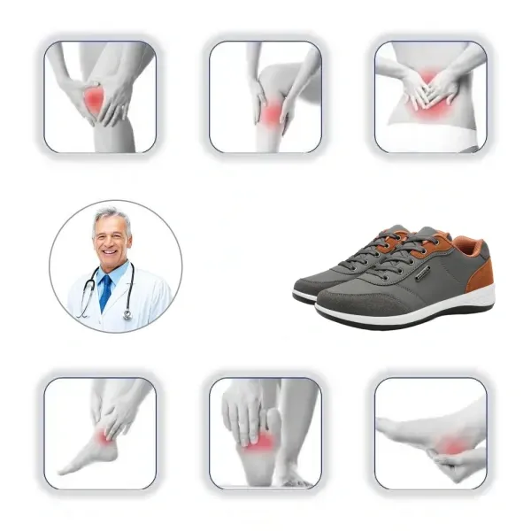 (🔥Reducere pe timp limitat - nu o ratați⏰) Pantofi casual pentru bărbați✅ Suport arc, postură corectă de mers - design ergonomic