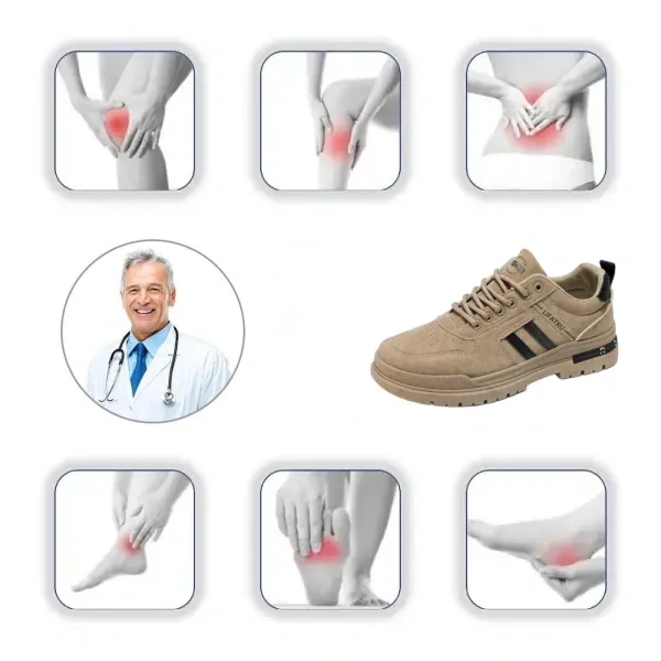 【⏰60% reducere astăzi - se termină în curând】Pantofi confortabili pentru bărbați ✅Suport arc - Piele de înaltă calitate + cusătură manuală👞