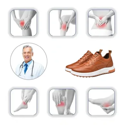 (⏰ REDUCERE DE 50% AZI - NU RĂTAȚI) Pantofi ortezi din piele naturală pentru bărbați - Suport arc, confort, respirabil ✅ Design ergonomic
