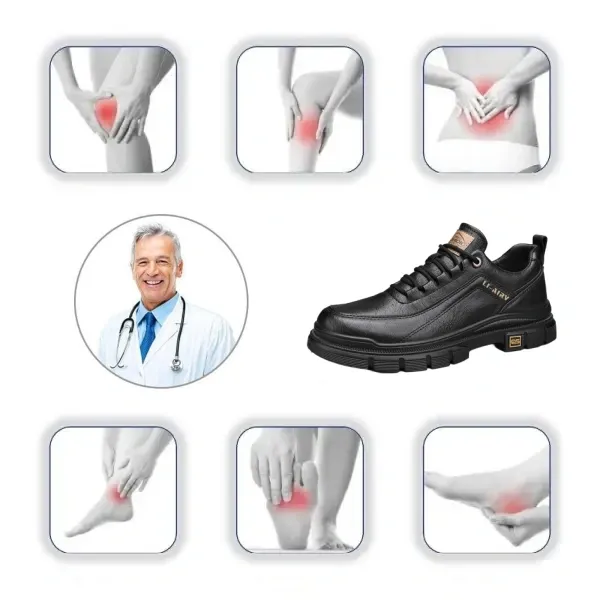 (🔥Reducere pe timp limitat - nu o ratați⏰) Pantofi casual pentru bărbați✅ Suport arc, postură corectă de mers - design ergonomic