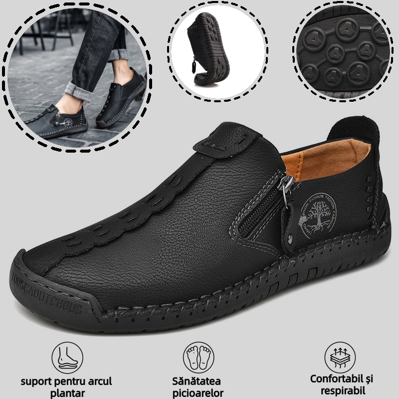 🔥Pantofi ortopedici bărbătești, confecționați din piele de vițel australiană👞cuși manual✅confortabili la mers, ameliorează durerea✅potriviți pentru diverse ținute