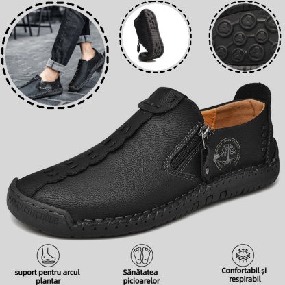 🔥Pantofi ortopedici bărbătești, confecționați din piele de vițel australiană👞cuși manual✅confortabili la mers, ameliorează durerea✅potriviți pentru diverse ținute