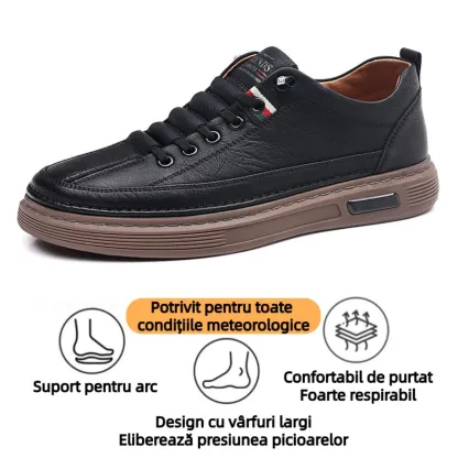 【🎉Ofertă limitată】 - Pantofi ortopedici din piele australiană autentică 👞 - Indispensabili pentru bărbați ✅ Suport pentru arcul plantar - Confortabili pentru mersul pe tot parcursul zilei ✅