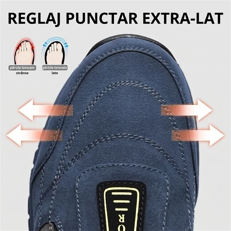 🔥 Pantofi ortopedici italieni de lux - Fabricați din piele întoarsă moale și confortabilă - Oferă suport pentru arcul plantar și ameliorează eficient durerea piciorului ✅ Impermeabili și antiderapanți.