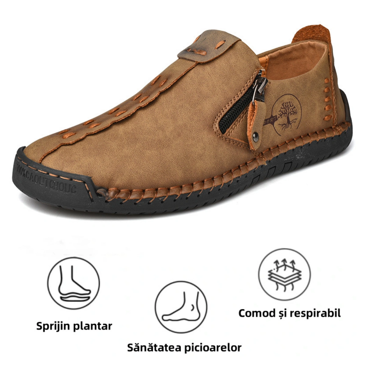 【🎉 Ofertă limitată de primăvară cu 60% reducere, doar astăzi - nu o ratați】 - Pantofi ortopedici pentru bărbați din piele de vițel australiană 👞 Mers confortabil și ameliorarea durerii✅